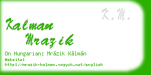 kalman mrazik business card